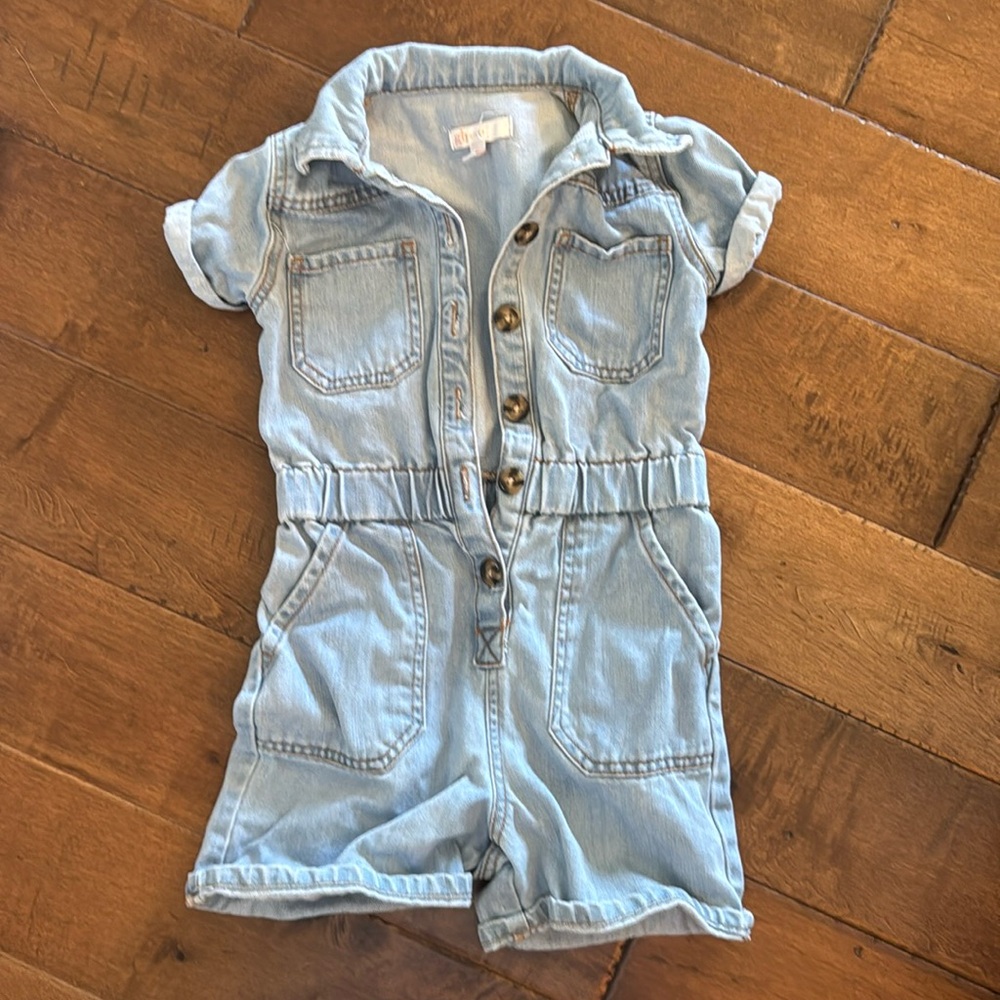 Gb girls Jean romper. Worn once and so cute!